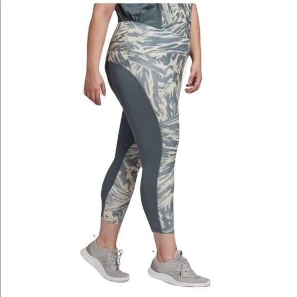 Adidas x Zoe Saldana Multisport Tights in Blue Oxide/ Halo Green Size 1X - Picture 2 of 10